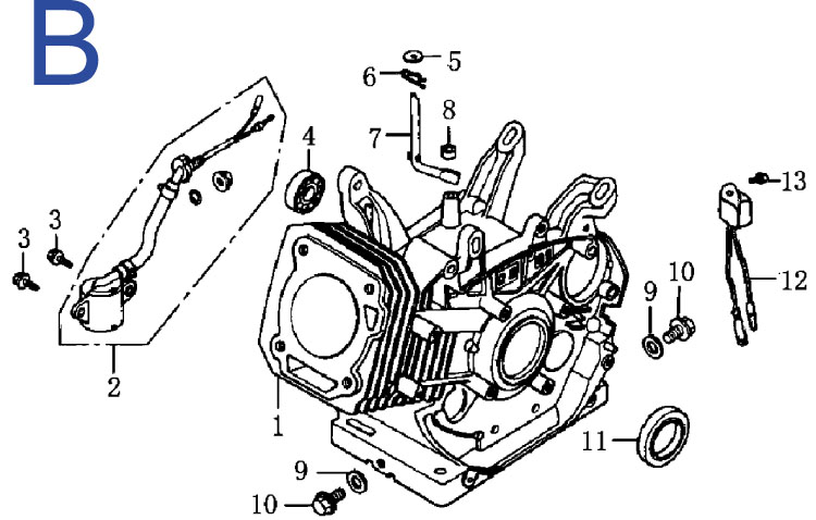 Схема двигателя GE-390B