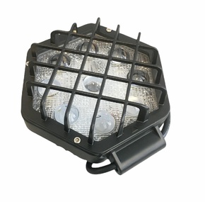 Фара дополнительная светодиодная влагозащитная - 9 LED с креплением шестигранная c решеткай	