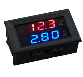 Вольтметр с амперметром 6V 12V 24V
